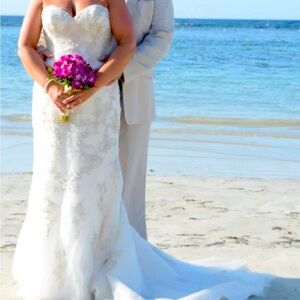 Essence of Australia Beaded Lace Wedding Gown